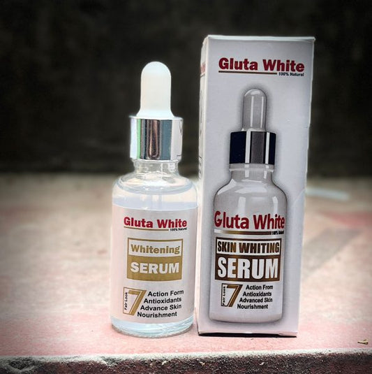 Gluta White Face Glowing Serum |  glutathione-based Brightening | Hydration & Antioxidant Protection 30 Ml