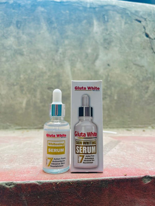 Gluta White Face Glowing Serum |  glutathione-based Brightening | Hydration & Antioxidant Protection 30 Ml